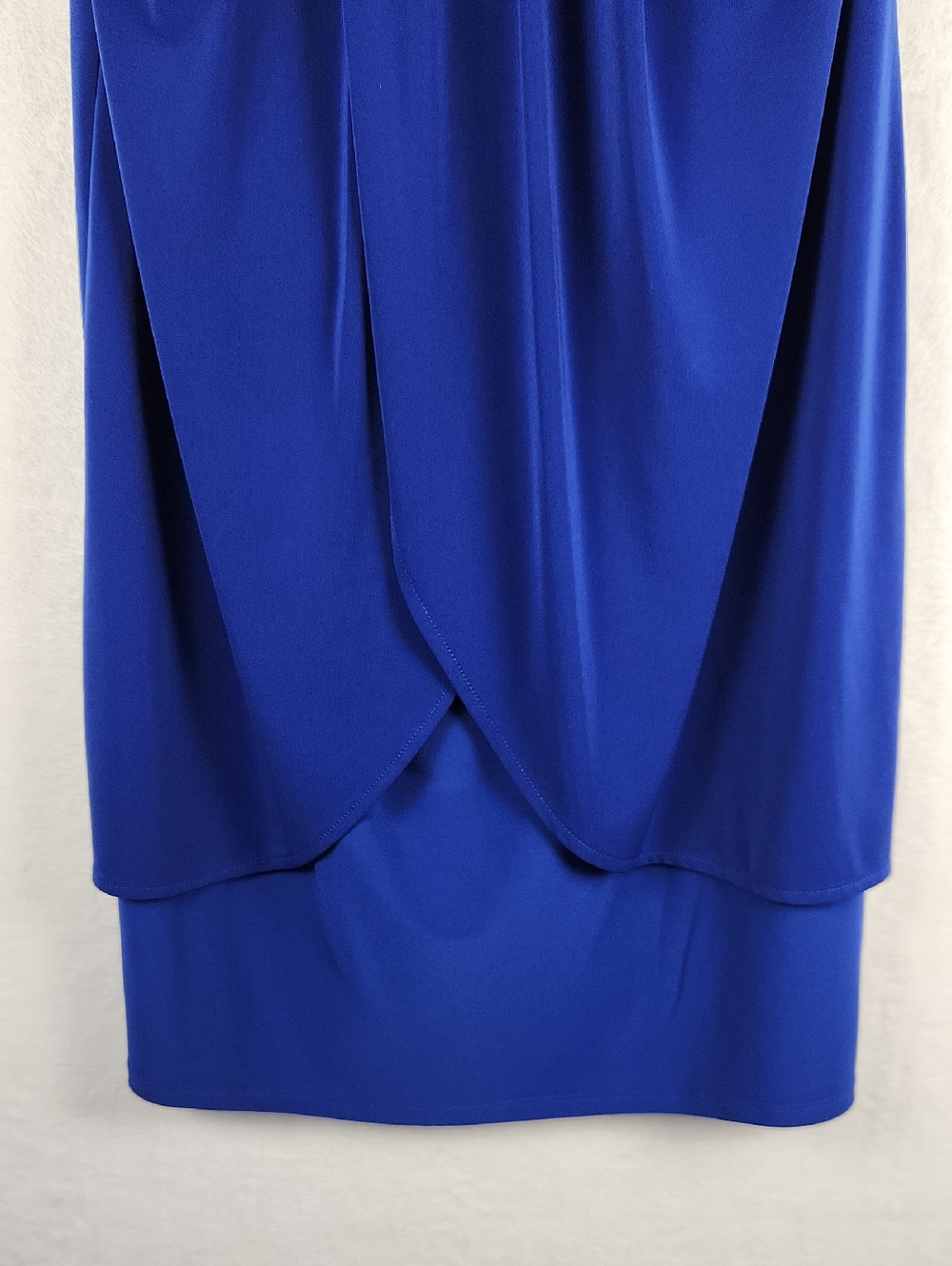 ✨ Kensie Cobalt Blue Halter Dress ✨ Size 8 - Metallic Chain Neckline - Picture 4 of 16